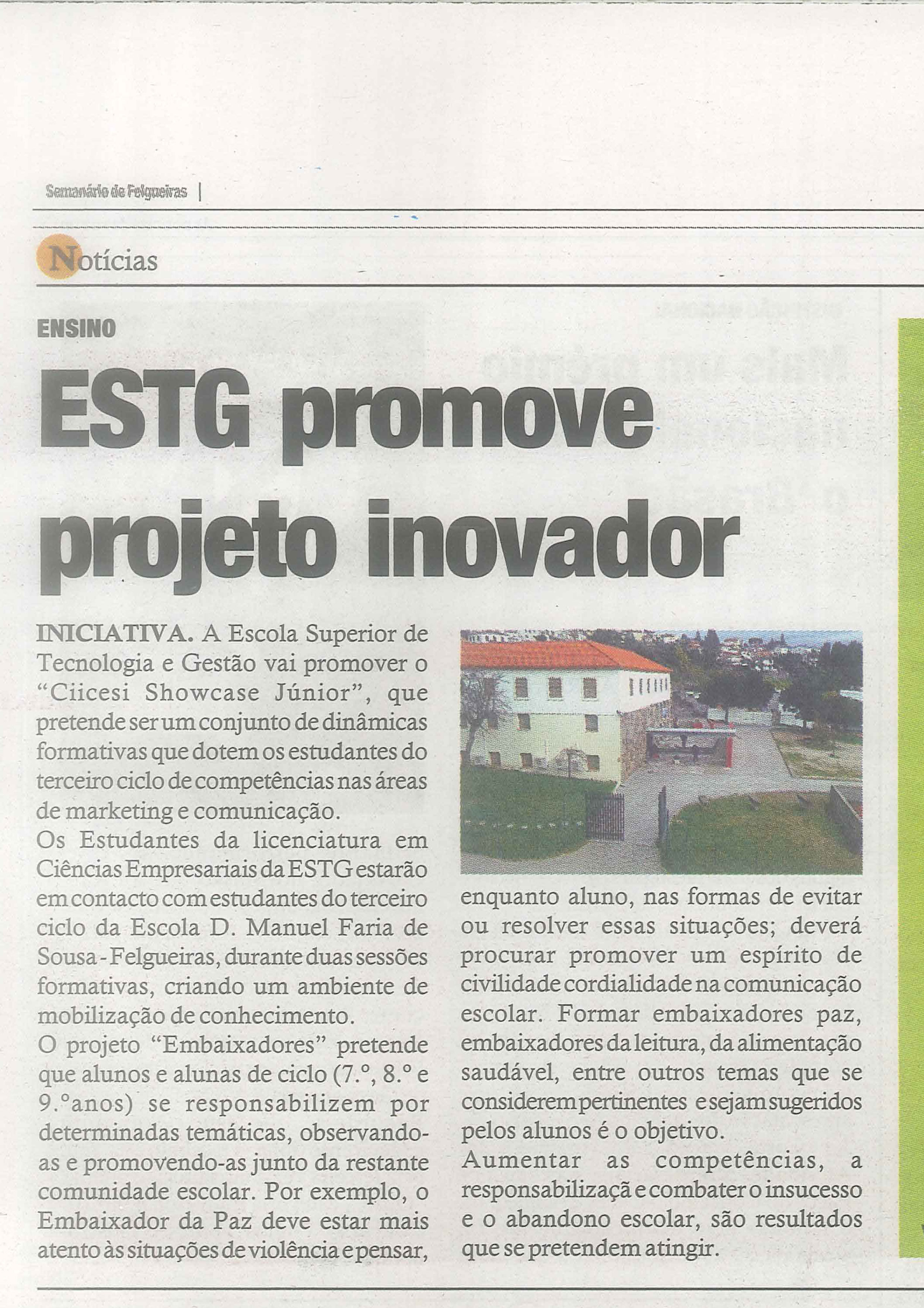 ESTG promove projeto inovador