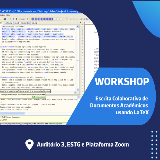 Workshop | Escrita Colaborativa de Documentos Académicos usando LaTeX